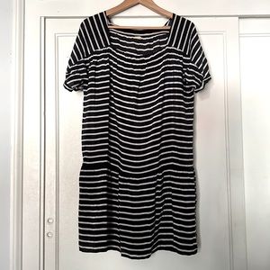 JCrew striped silk dress